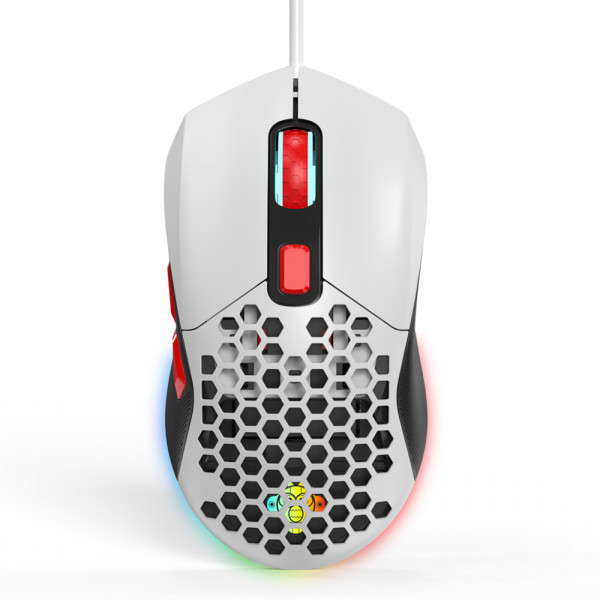 GDEVIL G100 TRANS RGB 경량 지데빌 게이밍 유선 마우스 화이트