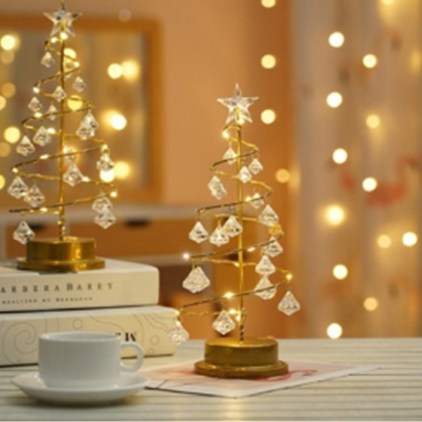 크리스마스 트리 전구 무드등 램프 조명 등 트리등 [크리스탈 미니 LED 장식 성탄절 나무 소품 인테리어]